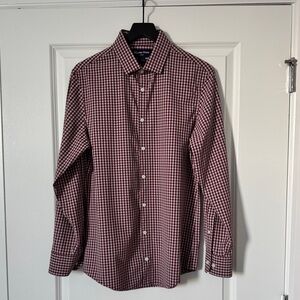 Mizzen+Main Burgundy and White Checkered Shirt